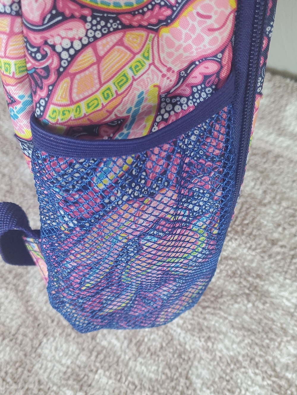Simply Southern Pink and Purple Sea Turtle Print Sling Backpack. NWOT - Picture 10 of 12